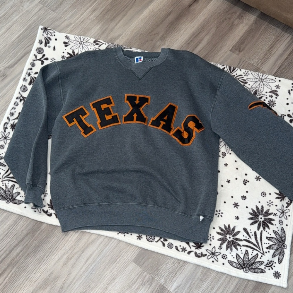 Vintage 90s Texas Longhorns College Russell Athletic Crewneck Sweatshirt Size XL